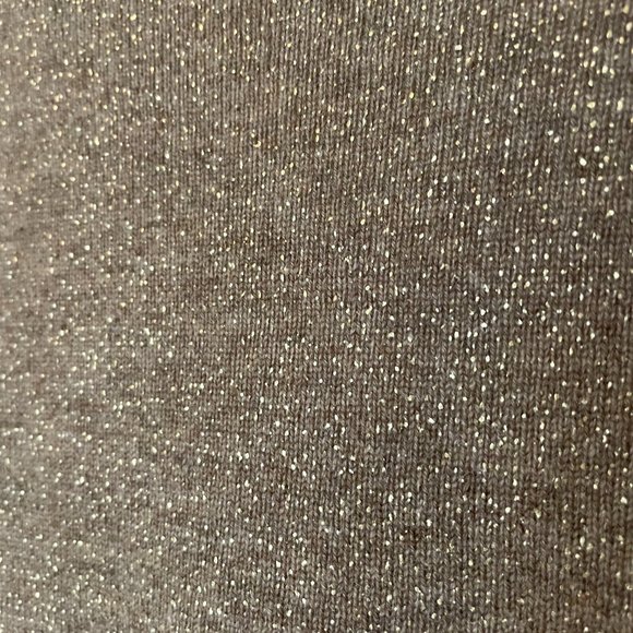 NEIMAN MARCUS 100% CASHMERE COLLECTION CARDIGAN, METALLIC SPARKLE GOLD, SIZE XS - Picture 4 of 5